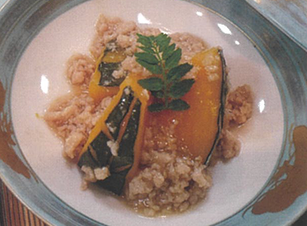 かぼちゃ鶏そぼろあん