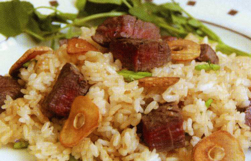 ステーキニンニクライス