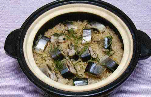 サンマご飯とニガウリと豆腐のいため物