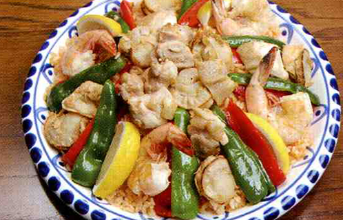 炊飯器パエリアとニンジンのポタージュ