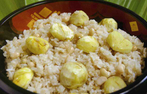 栗ご飯とけんちん汁