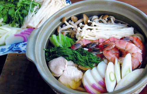 うどんすきとダイコンとひき肉の炒め煮