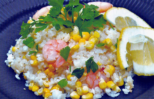 コーンとえびの簡単ピラフとラタトゥイユ風たっぷり野菜のスープ