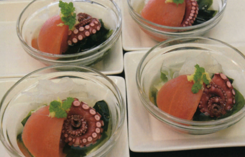 トマトたこ酢とトマトオムレツ