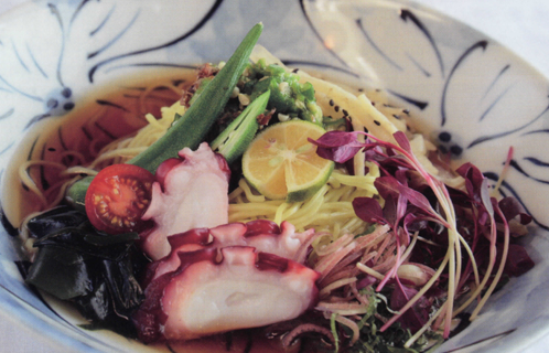 さっぱりオクラの冷やしそば